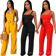 Hot Selling Fashion Loose Jumpsuit Women′s Fashion Casual Overalls